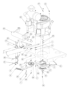 Engine Assembly Generac Diagram and Parts List for M72-GN33 53BB5FJZ750-33HP-OHV Cub Cadet Lawn Tractor
